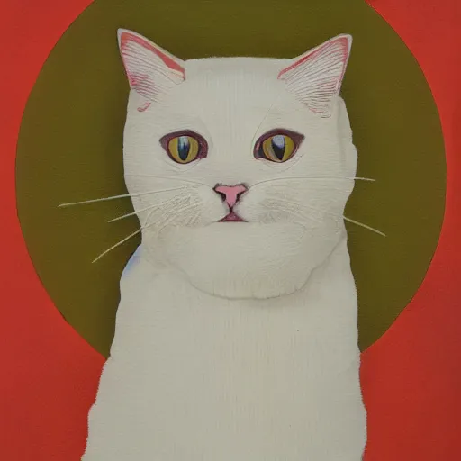 Image similar to white cat with a fish head