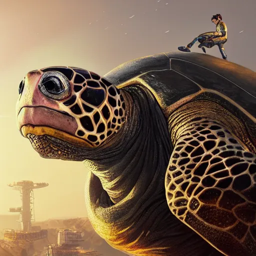 Prompt: highly detailed portrait turtle 🤖 in gta v, stephen bliss, unreal engine, fantasy art by greg rutkowski, loish, rhads, ferdinand knab, makoto shinkai and lois van baarle, ilya kuvshinov, rossdraws, tom bagshaw, global illumination, radiant light, detailed and intricate environment