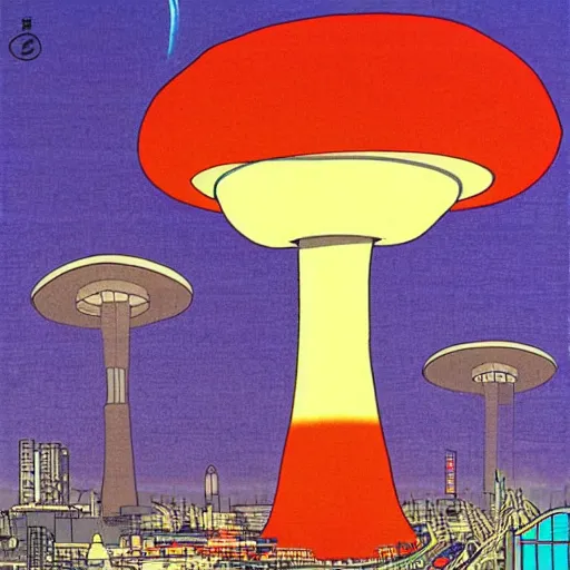 Image similar to nuclear mushroom in Tokyo by Toshio Saeki