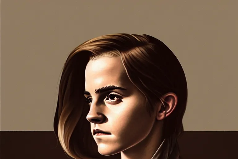 Image similar to portrait of emma watson artwork by tim eitel