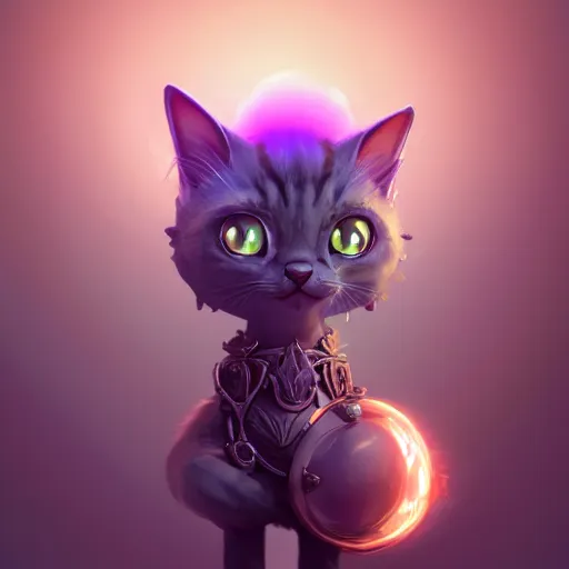 Prompt: super cute fantasy cat warrior 3D concept art by beeple by Raffaello Sanzi and Chao Teng Zhao, anthropomorphic glowing effect, ornate, dynamic, centered, sharp focus, beautiful detailed, face very realistic, Game Art, hyper detailed, no background, cartoon, cinematic, raytrace, Trend on artstation, C4D