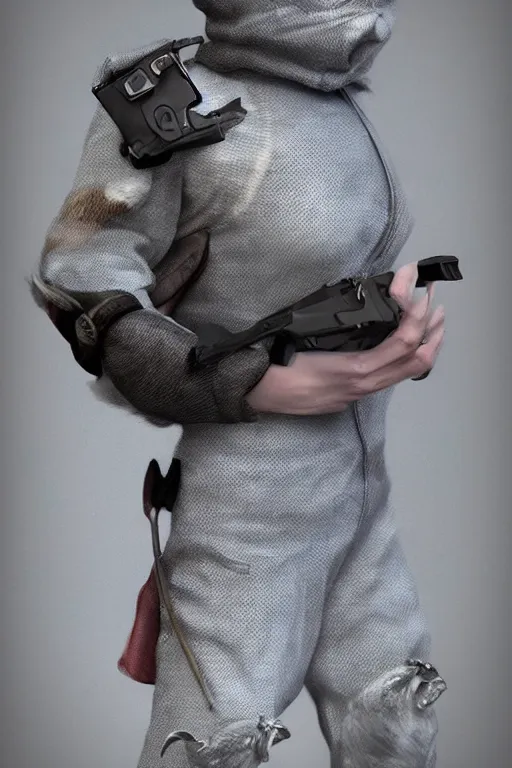 Prompt: bird-mounted knife holster, hyperrealistic, concept art, octane render, trending on DeviantArt, highly detailed, high quality, 8K, soft lighting, cute, natural lighting, realistic face, trending on Artstation, e621, elegant clothes, profile picture, path traced, house background