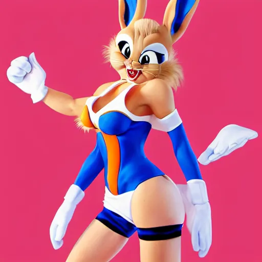 Prompt: Lola Bunny from Space Jam (1996) by artgerm