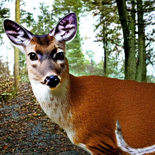 Prompt: a deer - cat - hybrid, animal photography