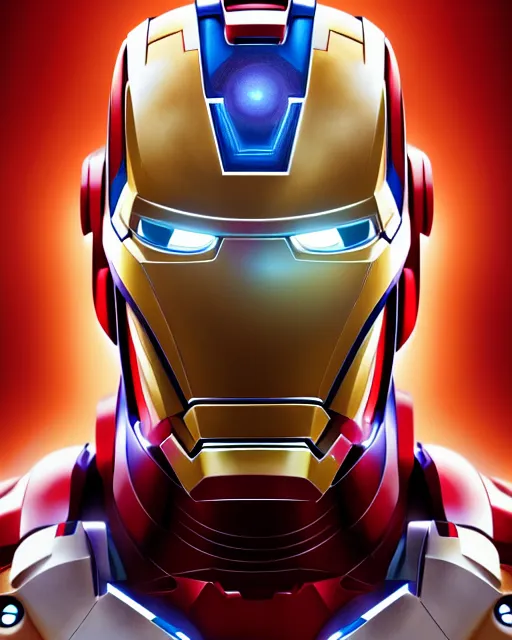 Image similar to symmetry!! portrait of ironman acting as a transformers robot, intricate, elegant, highly detailed, digital painting, artstation, concept art, smooth, sharp focus, illustration, art by artgerm and greg rutkowski and alphonse mucha, 8 k