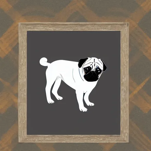 Prompt: pug in the style of nature