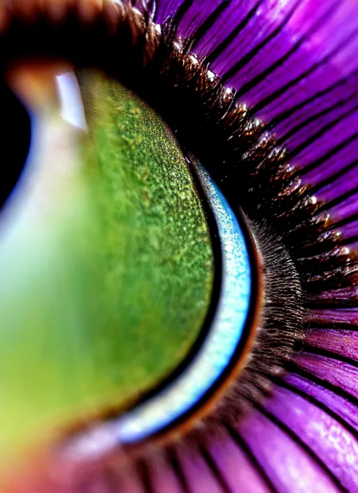 Prompt: montage of thin ringshaped irises, detailed colored textures, eyelashes, advanced art, art styles mix, from wikipedia, wet relections in eyes, sunshine, hd macro photograph, from side, grid o various eye shapes