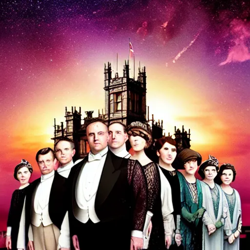 Image similar to downton abbey in space