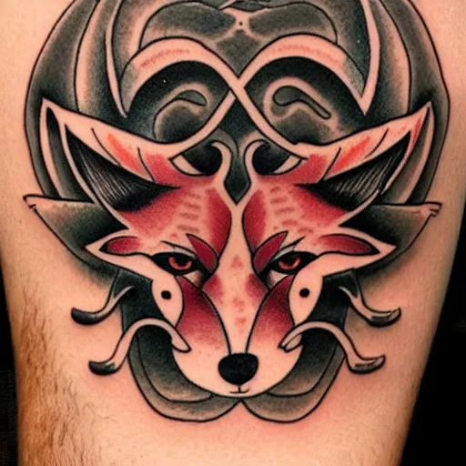 Image similar to demon fox tatoo