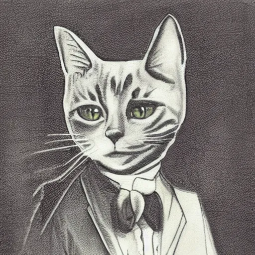 Prompt: a cat in a suit,