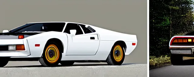 Image similar to a single 1 9 7 6 lotus esprit and 1 9 6 9 dodge charger hybrid, dslr