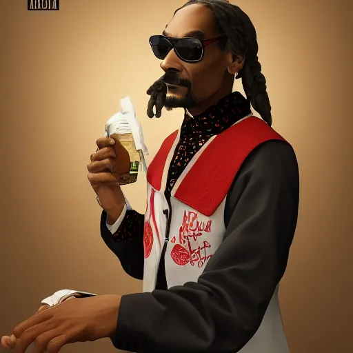 Image similar to Snoop Dogg in a maids outfit, hyperdetailed, artstation, cgsociety, 8k