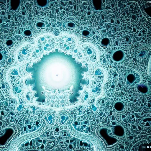 Prompt: a beautiful 3 d render of a sprawling intricate fractal populated by mandelbrot fractals by android jones, unreal engine, octane render, soap carving, volumetric lighting, dynamic lighting, dramatic lighting, high contrast, concept art, carved marble, opalescent, sacred geometry, religious, angelic, magic realism, catholicpunk, stark, trending on artstation