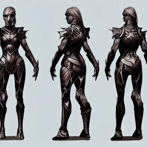 Image similar to infinity blade concept art, female armor