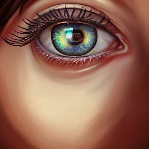 Prompt: eye art, intricate, super highly detailed, professional digital painting, artstation, smooth, sharp focus, no blur, no dof, extreme illustration, 128K, art by artgerm, perfect natural skin tones, facing and looking at the viewer, the eyes are beautiful and symmetrical