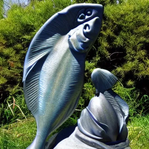 Image similar to fish, but it is a beautiful statue