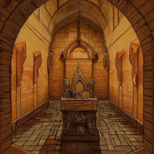Image similar to medieval chamber with closeup of king, royalty, courtisans, monks, artstation, fantasy, high details, digital art