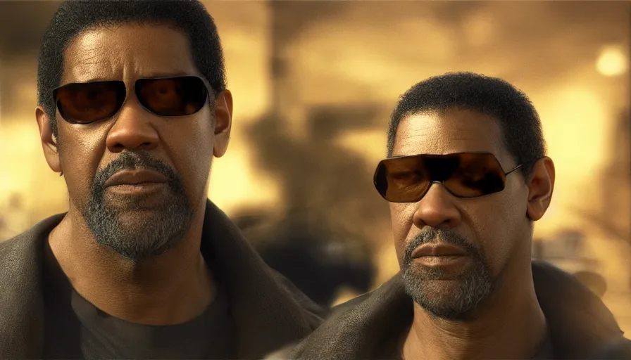 Image similar to Denzel Washington is Morpheus, hyperdetailed, artstation, cgsociety, 8k