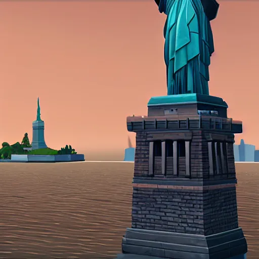 Image similar to a screenshot of the statue of liberty in the sims 4