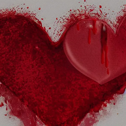 Image similar to heart dripping blood, illustration, 8 k, sharp