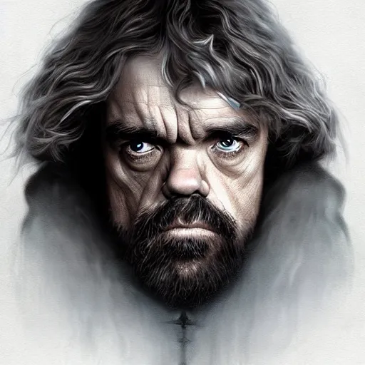 Image similar to peter dinklage as gandalf, digital painting, extremely detailed, 4 k, intricate, brush strokes, mark arian, artgerm, bastien lecouffe - deharme