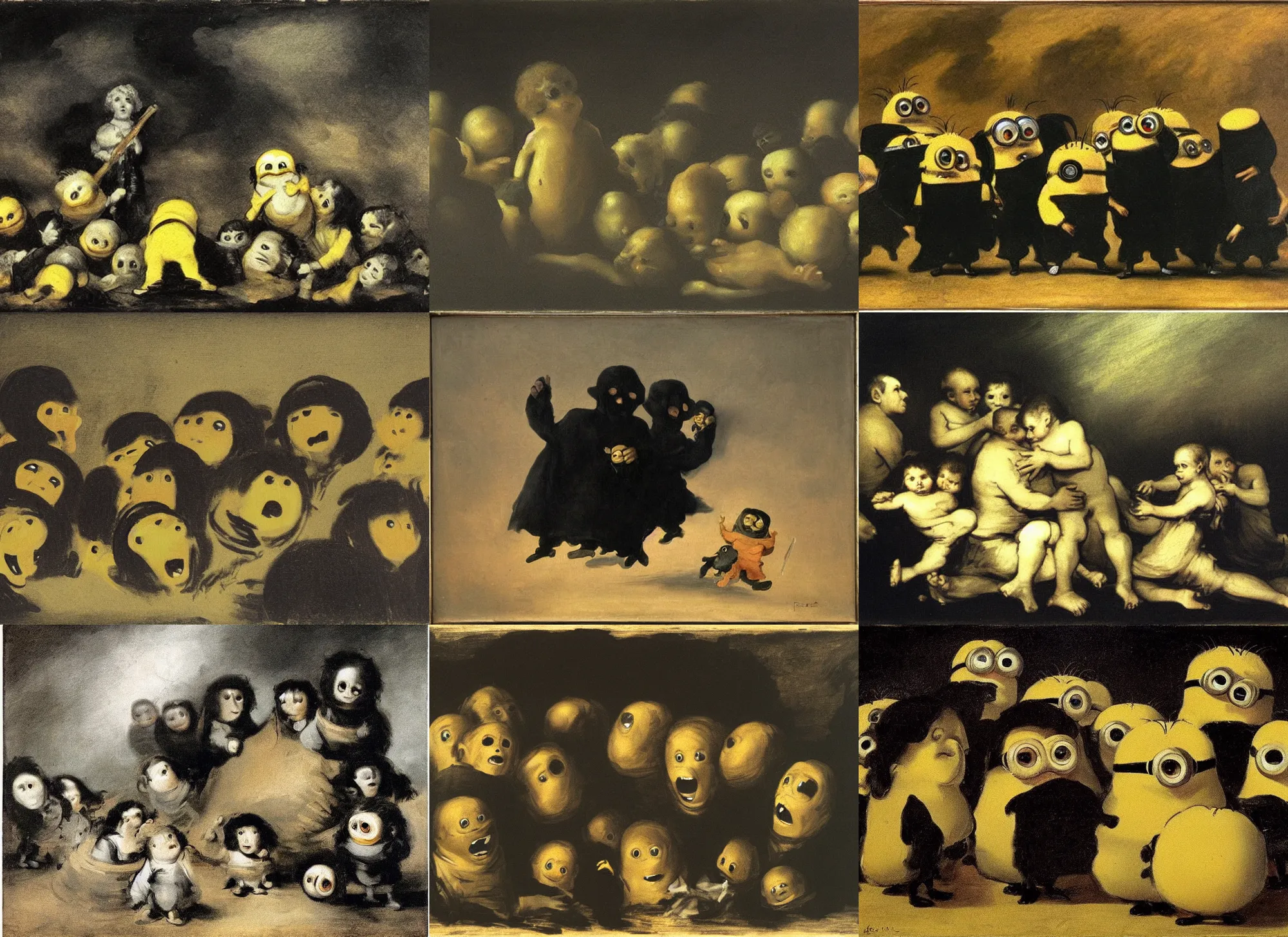 One of Francisco Goya s Black Paintings depicting Stable Diffusion