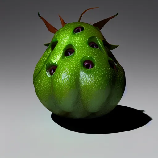 Image similar to an alien fruit, 3 d render, 8 k, trending on artstation