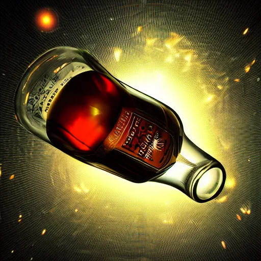 Prompt: a universe inside of a bottle, octane render, 4k