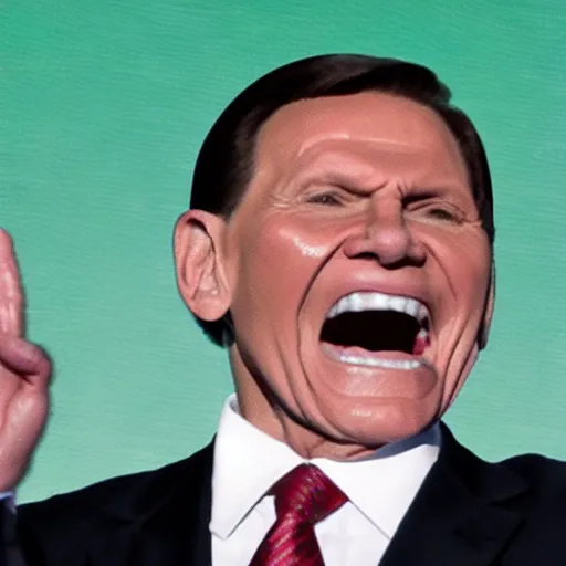 Image similar to kenneth copeland screaming at corona virus