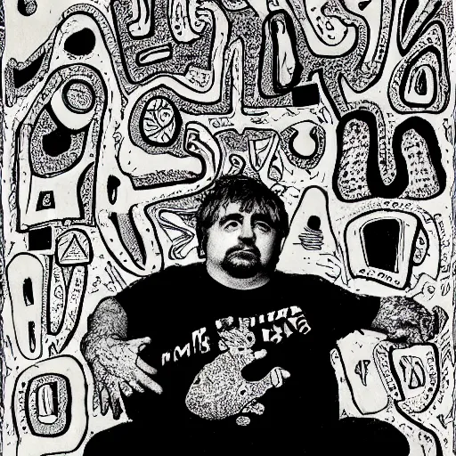 Image similar to daniel johnston in the style of daniel johnston and outsider art, no photo, 4k