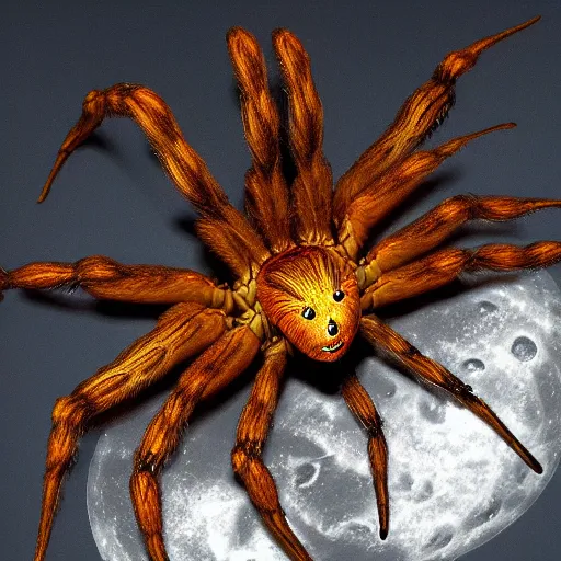 Prompt: ether spider a super scary spider from another world, hyper real