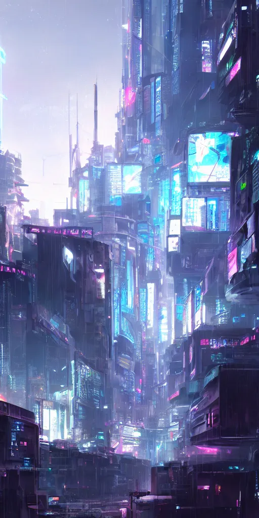 Image similar to a cyberpunk landscape by makoto shinkai, highly detailed digital art, trending on artstation