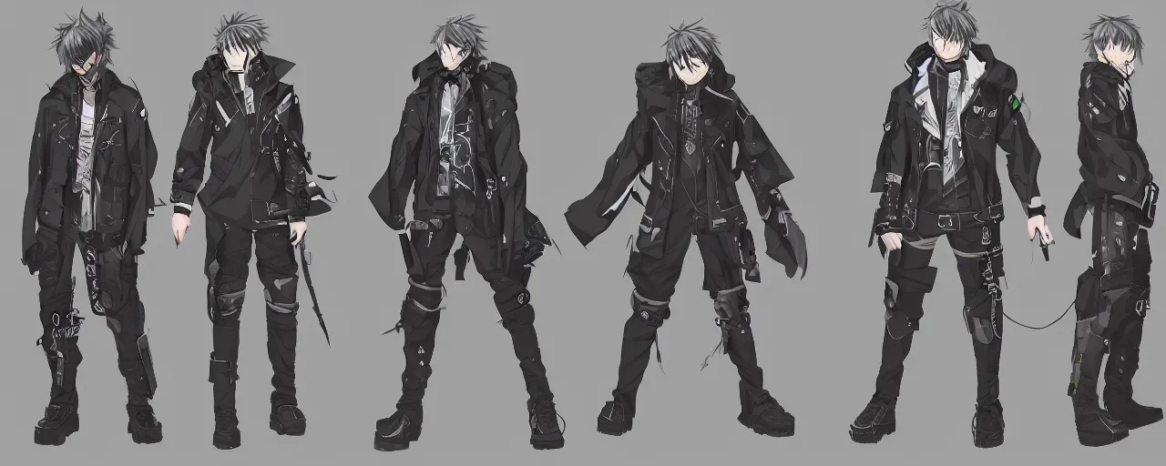 fashion, cyberpunk, anime, game, characters reference