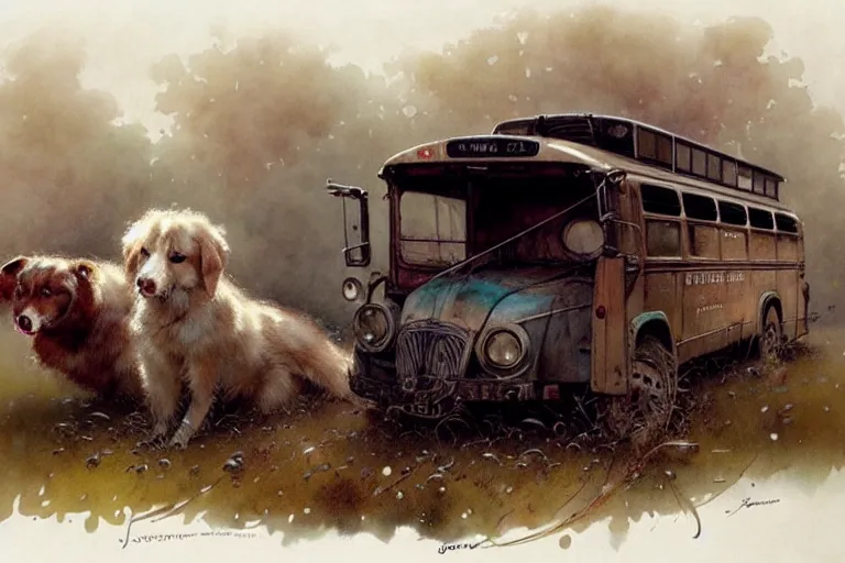 Prompt: ( ( ( ( ( bus. muted colors. ) ) ) ) ) by jean - baptiste monge!!!!!!!!!!!!!!!!!!!!!!!!!!! high resolution