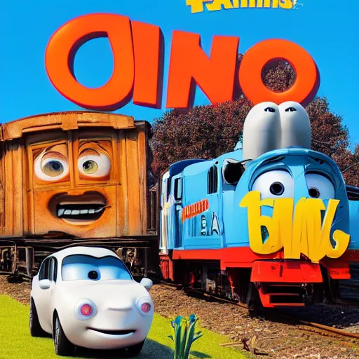 Pixar Trains Movie Poster Stable Diffusion