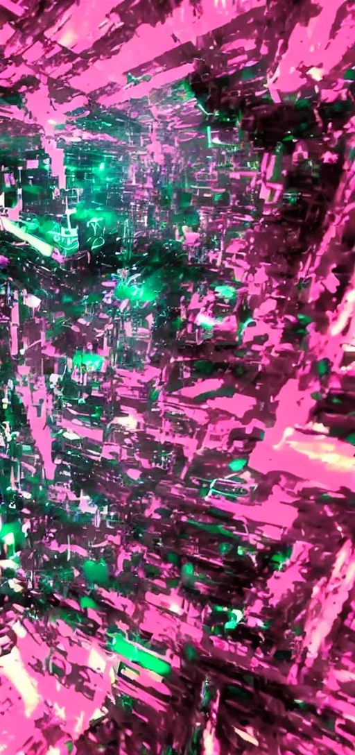 Prompt: futuristic dark dreamy glitchy youtube thumbnail for a breakcore druim and bass song