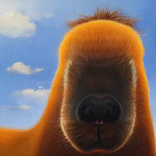 Image similar to capybara in the style of salvadore dali | matte oil painting | featured on artstation | impressionist