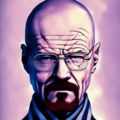 Image similar to portrait of walter white, anime fantasy illustration by tomoyuki yamasaki, kyoto studio, madhouse, ufotable, comixwave films, trending on artstation