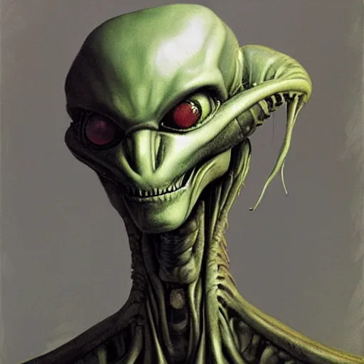 Image similar to alien by repin