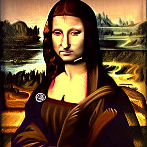 Image similar to a cat as gioconda