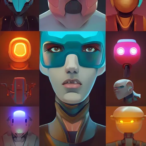 Image similar to face icon stylized minimalist metabots, loftis, cory behance hd by jesper ejsing, by rhads, makoto shinkai and lois van baarle, ilya kuvshinov, rossdraws global illumination