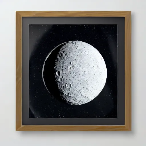 Image similar to futuristic portrait of the moon with mustache