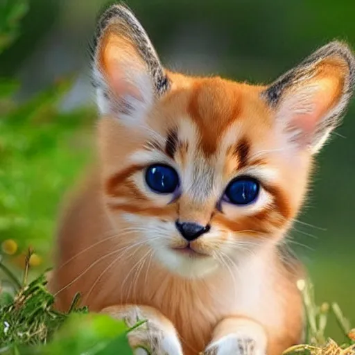 Prompt: Disney's Bambi Cat, the cutest kitten ever