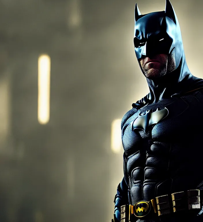 Image similar to cinematic still of jason statham as batman 8 k