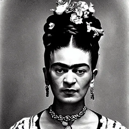 Prompt: beautiful Frida Kahlo