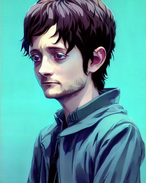 Prompt: poster Anime playing as Elijah Wood in Lord of The Rings || cute-fine-face, pretty face, realistic shaded Perfect face, fine details. Anime. realistic shaded lighting by Ilya Kuvshinov katsuhiro otomo ghost-in-the-shell, magali villeneuve, artgerm, Jeremy Lipkin and Michael Garmash and Rob Rey Elijah Wood in Lord of The Rings