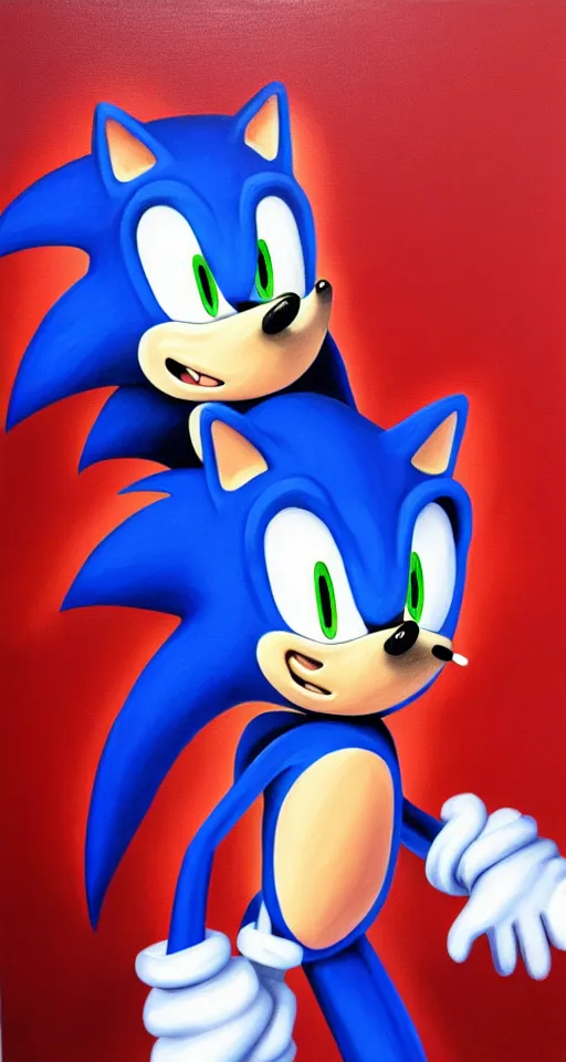 Download Classic Sonic Fan Art Depicting Epic Face-off Wallpaper