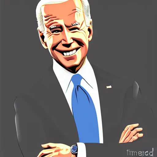 Prompt: Inspiring Portrait of Joe Biden as Guerrilla Heroica Revolution Digital Art