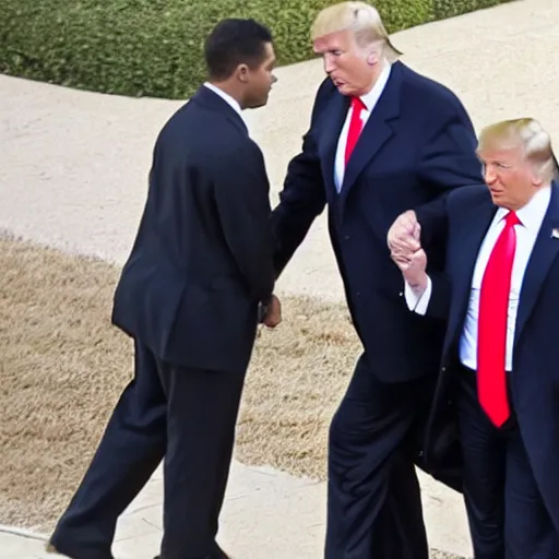 Image similar to donald trump being arrested at mar a lago