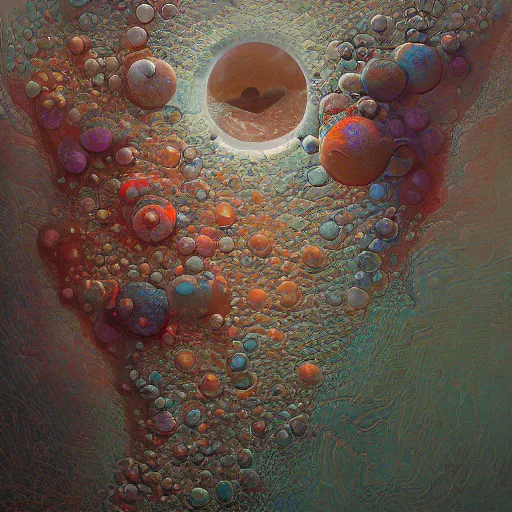 Image similar to beautiful liquid marble texture with big oil bubbles. harmonic chromatic tones coloured abstraction with purple splashes. ultradetailed realistic art. jean - dragan bibin, beksinski, zawadzki, shaun downey, zoey frank, phil hale, james gurney, frank frazetta, jehan georges vibert, daniel e. greene